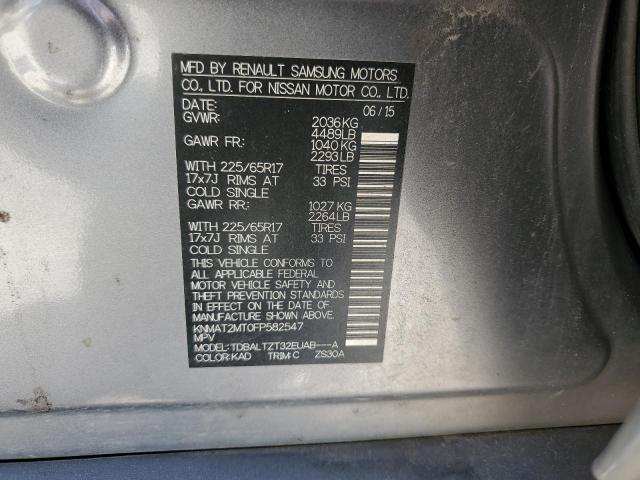 KNMAT2MT0FP582547 Nissan Rogue S 2015