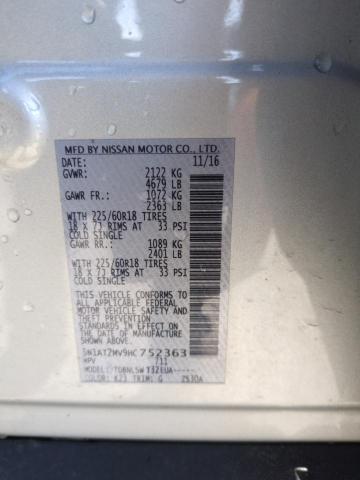 2017 NISSAN ROGUE SV - 5N1AT2MV9HC752363