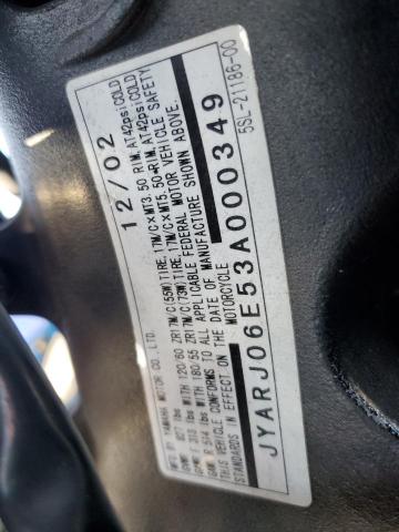 2003 YAMAHA YZFR6 L JYARJ06E53A000349