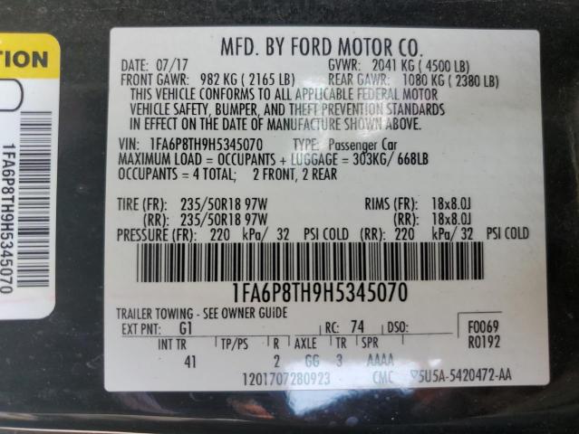 2017 FORD MUSTANG - 1FA6P8TH9H5345070