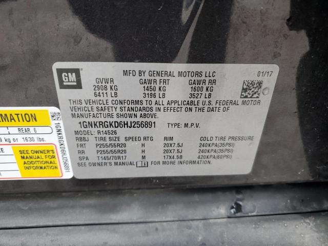2017 CHEVROLET TRAVERSE L - 1GNKRGKD6HJ256891