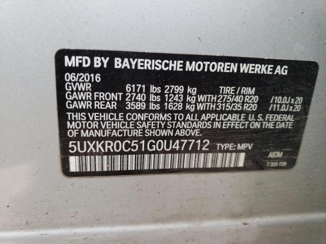 2016 BMW X5 XDRIVE3 - 5UXKR0C51G0U47712