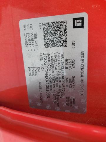 2019 CHEVROLET COLORADO L - 1GCGTCENXK1301058