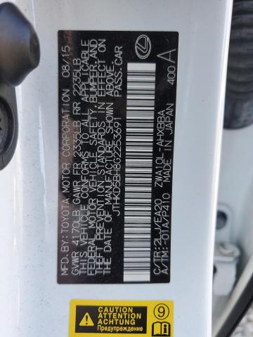 2016 LEXUS CT 200 JTHKD5BH8G2253691