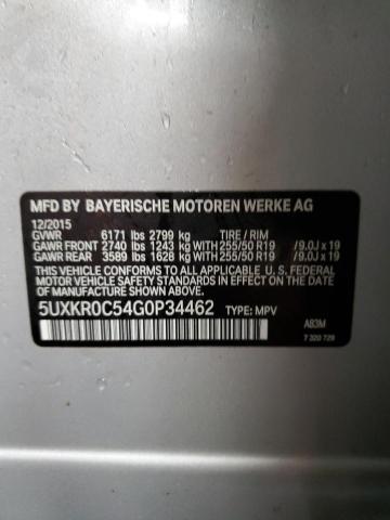 2016 BMW X5 XDRIVE3 - 5UXKR0C54G0P34462