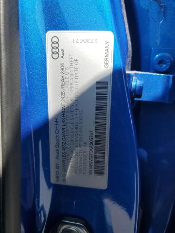 2019 AUDI RS3 WUABWGFF9KA905767