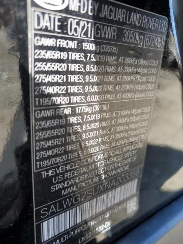 2022 LAND ROVER RANGE ROVE - SALWG2SUXNA203358