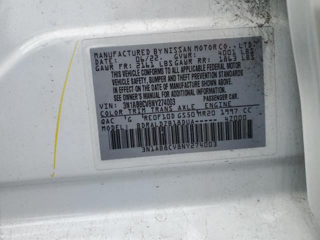 2022 NISSAN SENTRA SV - 3N1AB8CV8NY274003