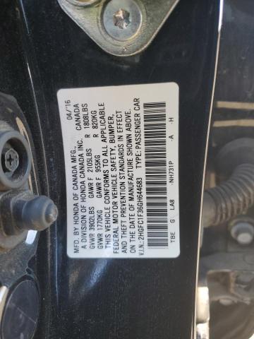 2016 HONDA CIVIC EX - 2HGFC1F36GH644683