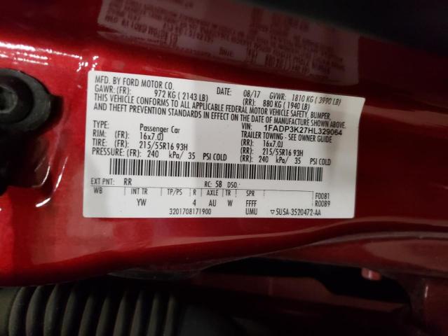 2017 FORD FOCUS SE - 1FADP3K27HL329064