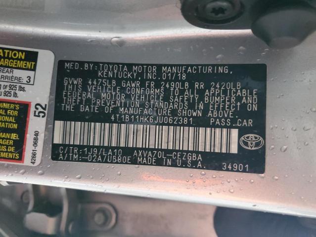 2018 TOYOTA CAMRY L - 4T1B11HK6JU062381