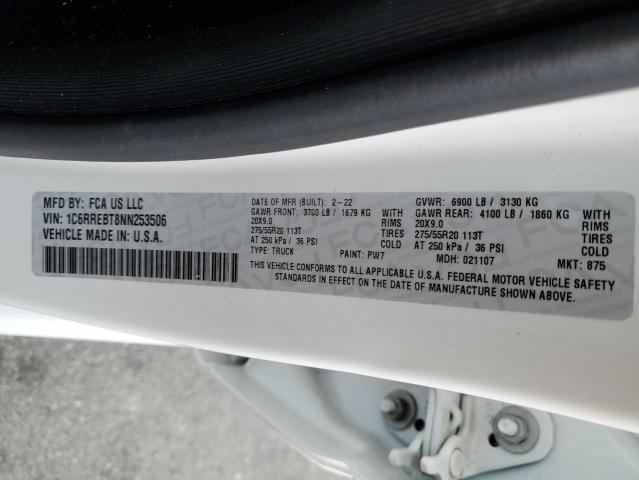 2022 RAM 1500 BIG H - 1C6RREBT8NN253506