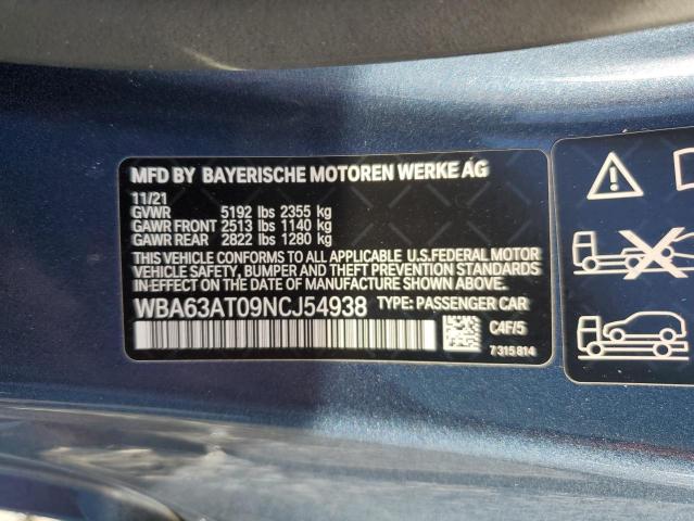 2022 BMW M440XI WBA63AT09NCJ54938