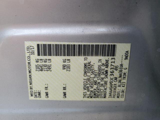 2018 NISSAN MAXIMA 3.5 - 1N4AA6AP0JC363713