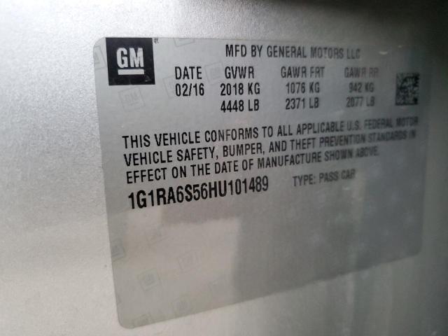 2017 CHEVROLET VOLT LT - 1G1RA6S56HU101489