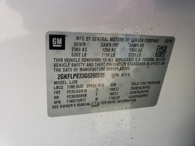 2016 GMC TERRAIN SL - 2GKFLPE33G6266535