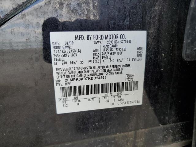 2019 FORD EDGE TITAN - 2FMPK3K97KBB54563