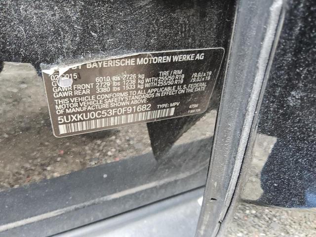 2015 BMW X6 SDRIVE3 5UXKU0C53F0F91682