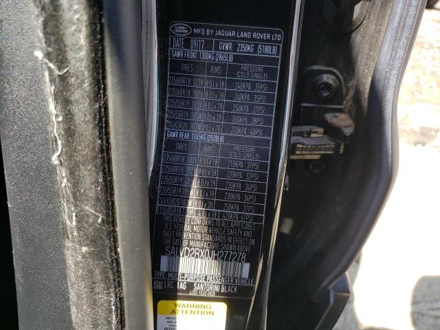 2018 LAND ROVER EVOQUE SALVD2RX0JH277278