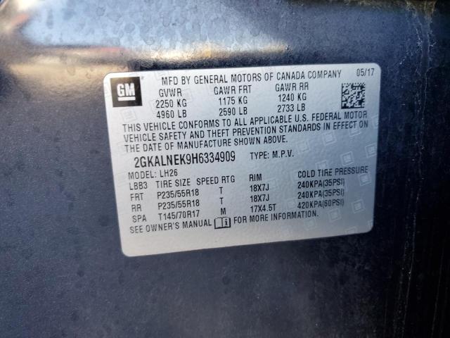 2017 GMC TERRAIN SL - 2GKALNEK9H6334909