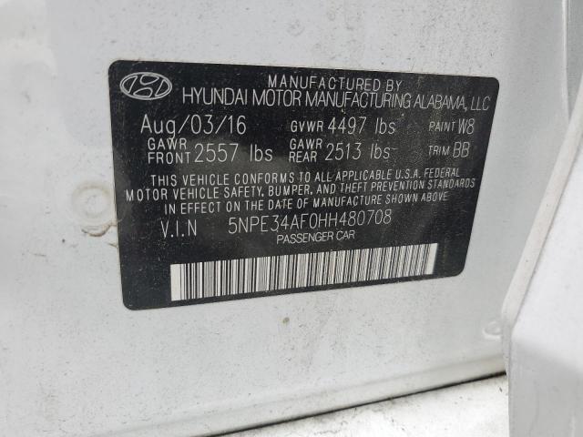 2017 HYUNDAI SONATA SPO - 5NPE34AF0HH480708