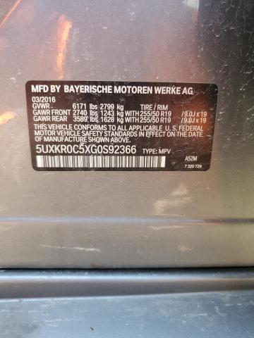 2016 BMW X5 XDRIVE3 - 5UXKR0C5XG0S92366