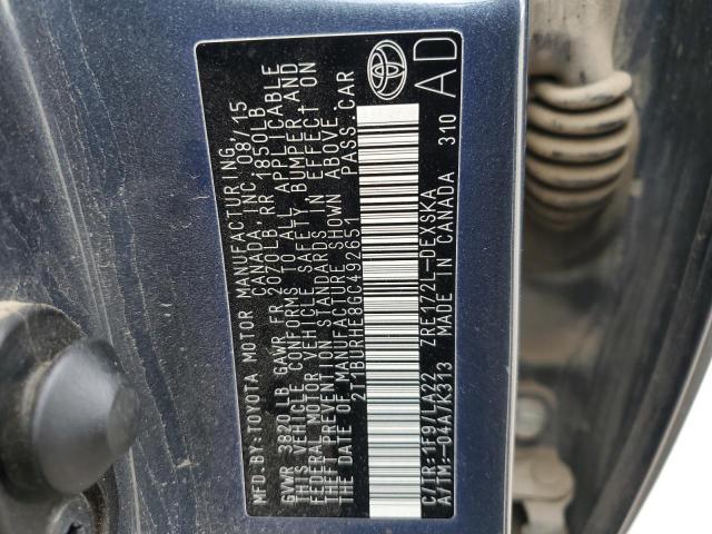 2016 TOYOTA COROLLA L - 2T1BURHE8GC492651