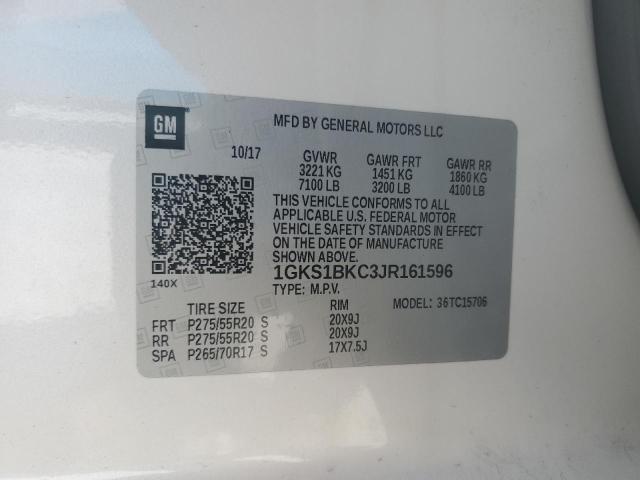 2018 GMC YUKON SLT 1GKS1BKC3JR161596