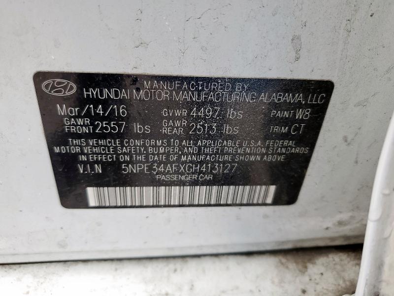 2016 HYUNDAI SONATA SPO - 5NPE34AFXGH413127