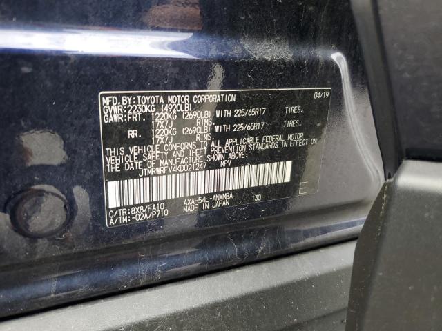 2019 TOYOTA RAV4 XLE - JTMRWRFV4KD021247