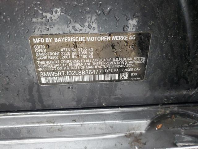 2020 BMW 330XI 3MW5R7J02L8B36477