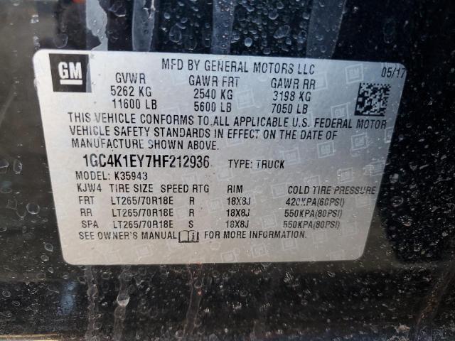 2017 CHEVROLET 3500HD 1GC4K1EY7HF212936