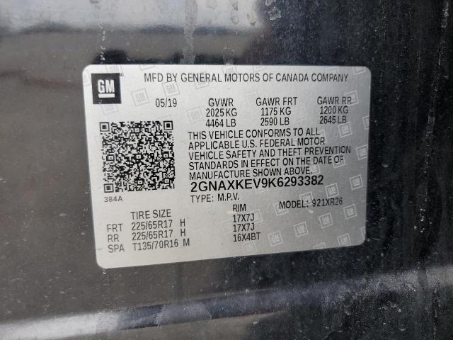 2019 CHEVROLET EQUINOX LT - 2GNAXKEV9K6293382
