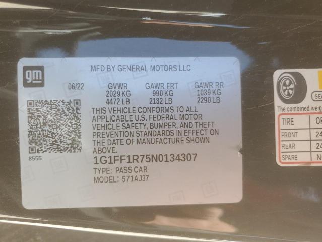 2022 CHEVROLET CAMARO LT1 - 1G1FF1R75N0134307