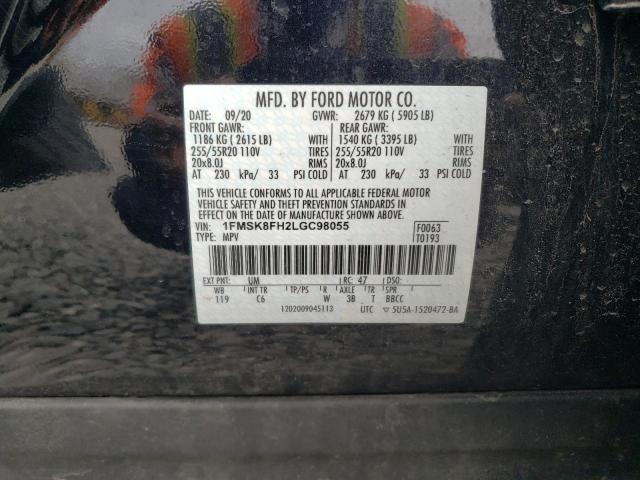 2020 FORD EXPLORER L - 1FMSK8FH2LGC98055
