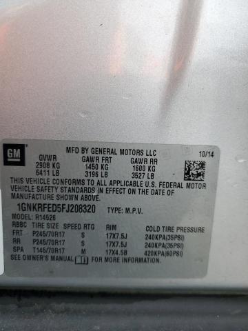 2015 CHEVROLET TRAVERSE L - 1GNKRFED5FJ208320