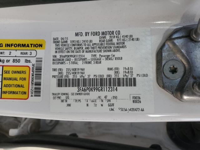 2016 FORD FUSION TIT - 3FA6P0K99GR112314