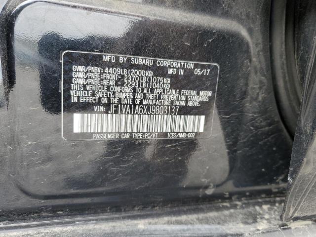 2018 SUBARU WRX JF1VA1A6XJ9803137