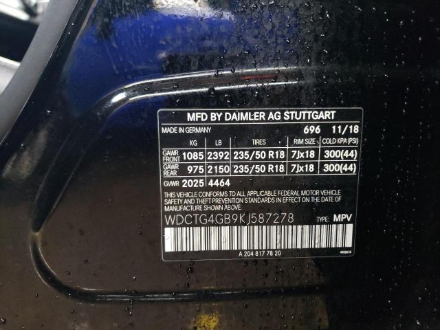 2019 MERCEDES-BENZ GLA 250 4M WDCTG4GB9KJ587278