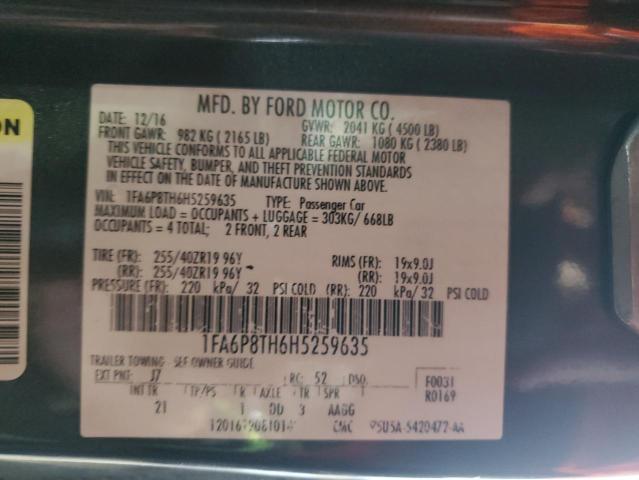 2017 FORD MUSTANG 1FA6P8TH6H5259635