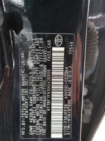 2017 TOYOTA CAMRY LE - 4T1BF1FK0HU436806