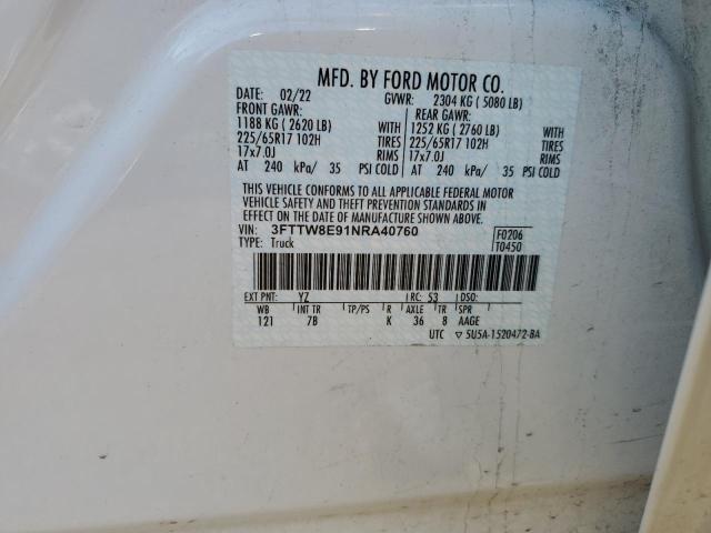 2022 FORD MAVERICK X - 3FTTW8E91NRA40760