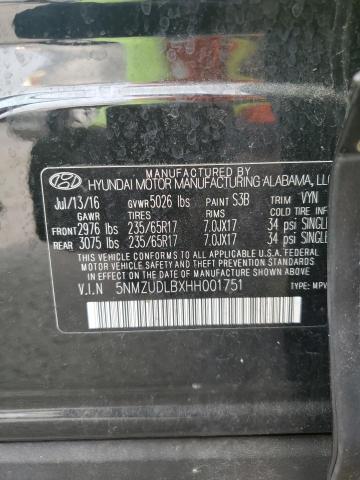2017 HYUNDAI SANTA FE S - 5NMZUDLBXHH001751