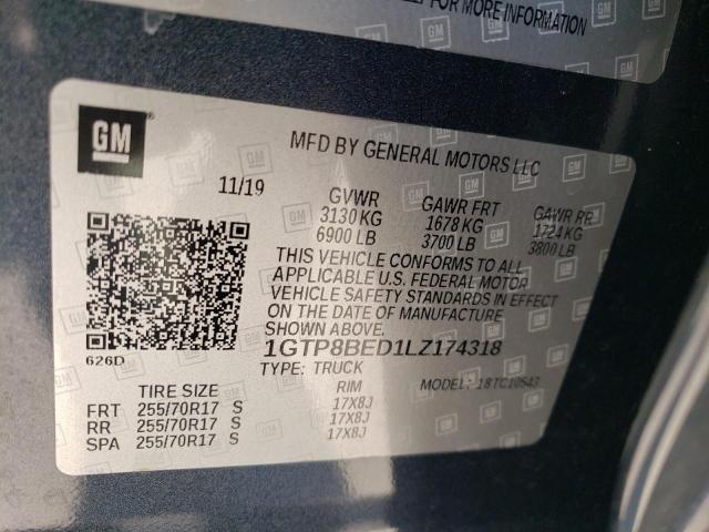 2020 GMC SIERRA C15 1GTP8BED1LZ174318