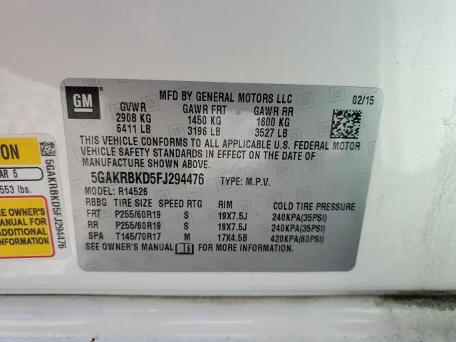 2015 BUICK ENCLAVE - 5GAKRBKD5FJ294476