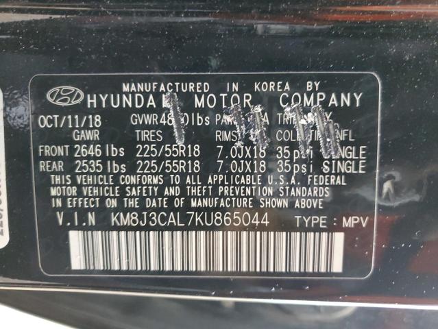 2019 HYUNDAI TUCSON LIM - KM8J3CAL7KU865044