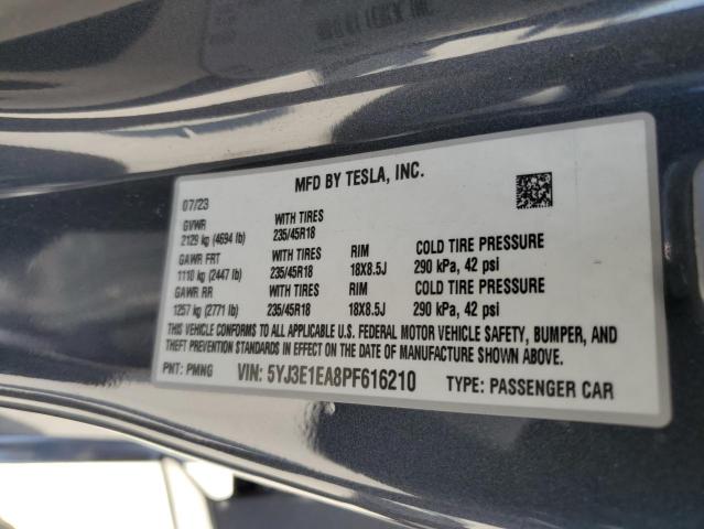 2023 TESLA MODEL 3 - 5YJ3E1EA8PF616210