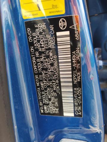2010 TOYOTA YARIS - JTDKT4K33A5288616