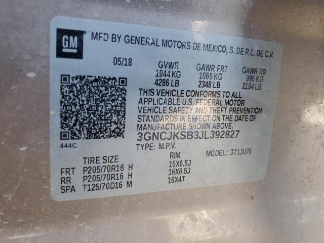 2018 CHEVROLET TRAX LS - 3GNCJKSB3JL392827