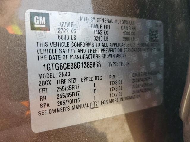 2016 GMC CANYON SLE - 1GTG6CE38G1385863